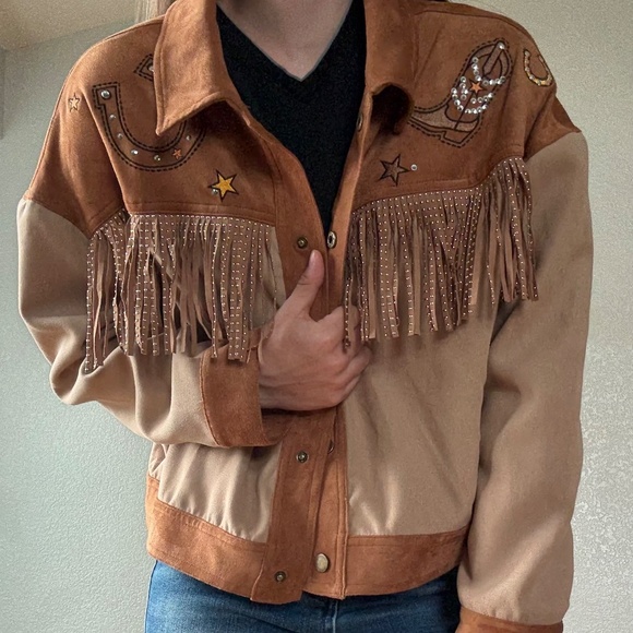 Miss Me Fringe Jacket Small - Picture 4 of 5